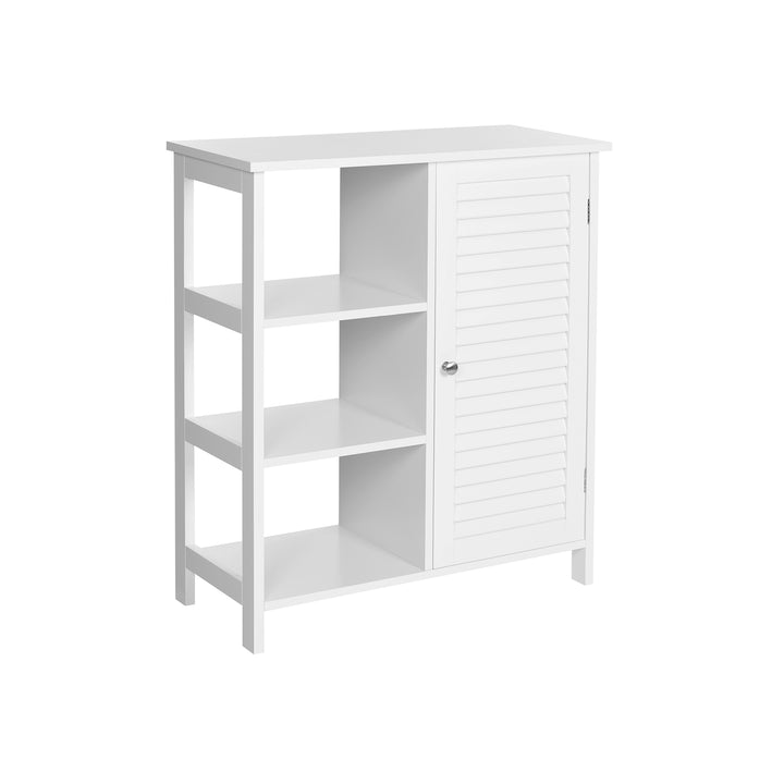 White Bathroom Storage Cabinet with 3 Shelves