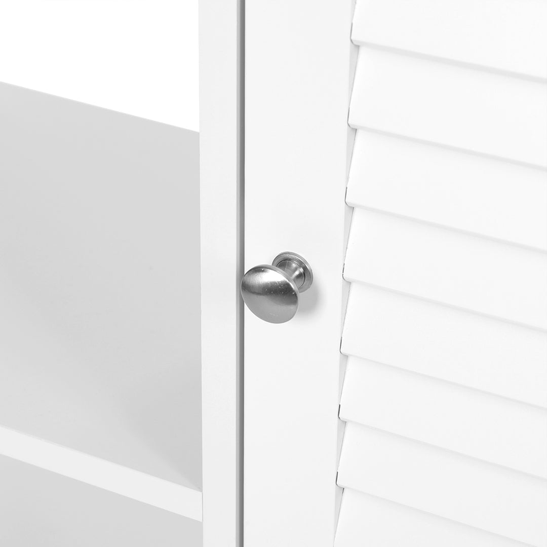 White Bathroom Storage Cabinet with 3 Shelves
