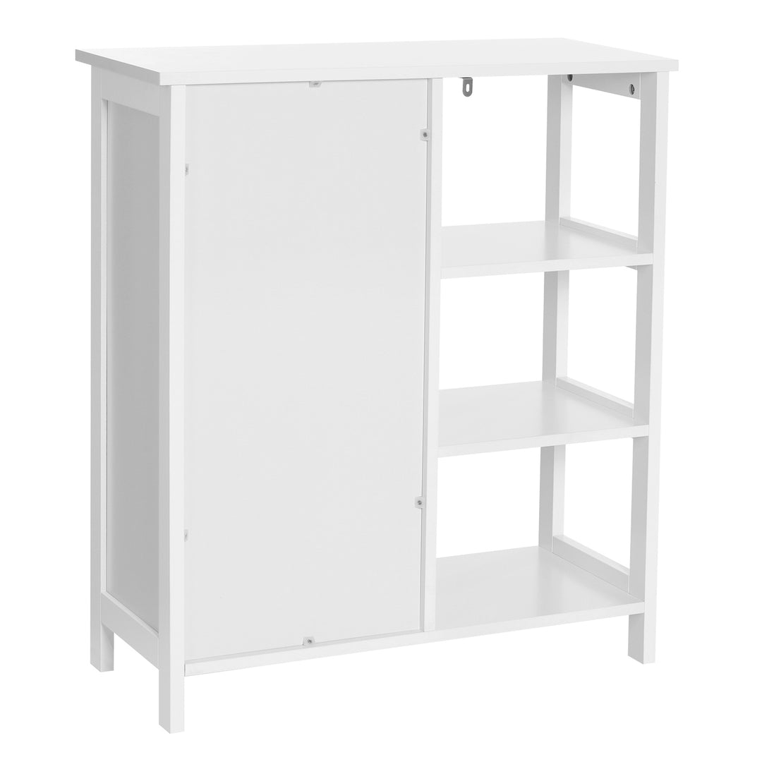White Bathroom Storage Cabinet with 3 Shelves