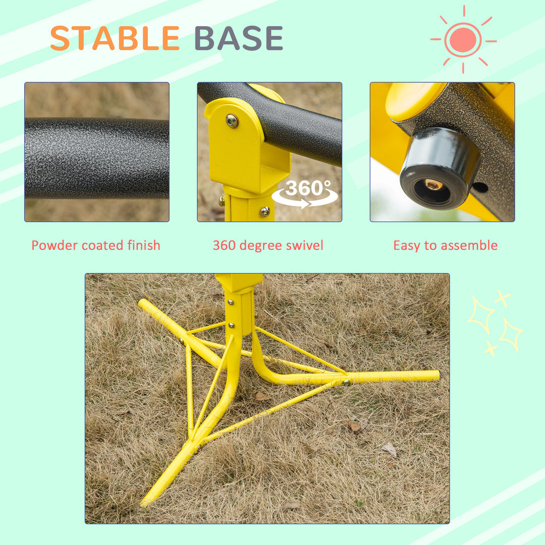 360 Degree Rotating Seesaw for Kids, Metal Teeter-Totter, Children&