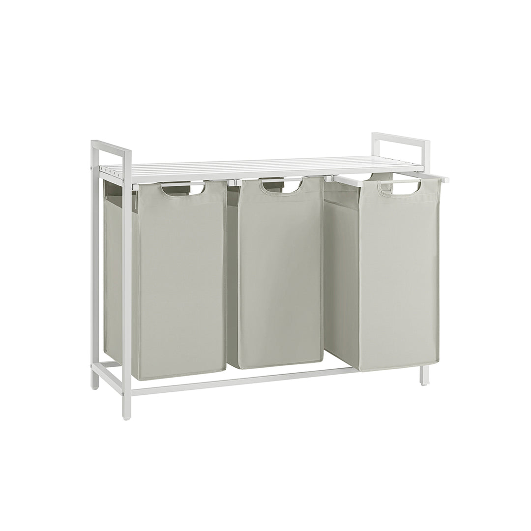 3 x 38L Laundry Basket White