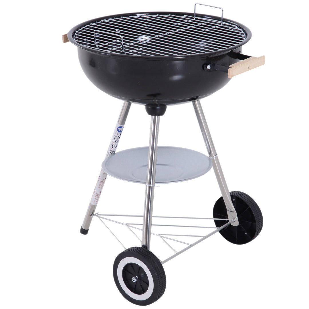 BBQ Grill Charcoal Grill Portable Charcoal BBQ Round Kettle Grill Outdoor Heat Control Party Patio Barbecue