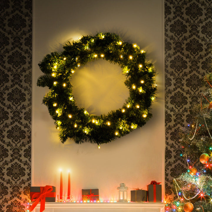 Wreath Decoration, 50 LED Lights