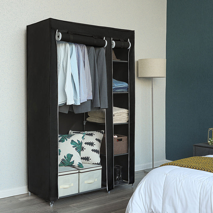 Black Folding Fabric Wardrobe