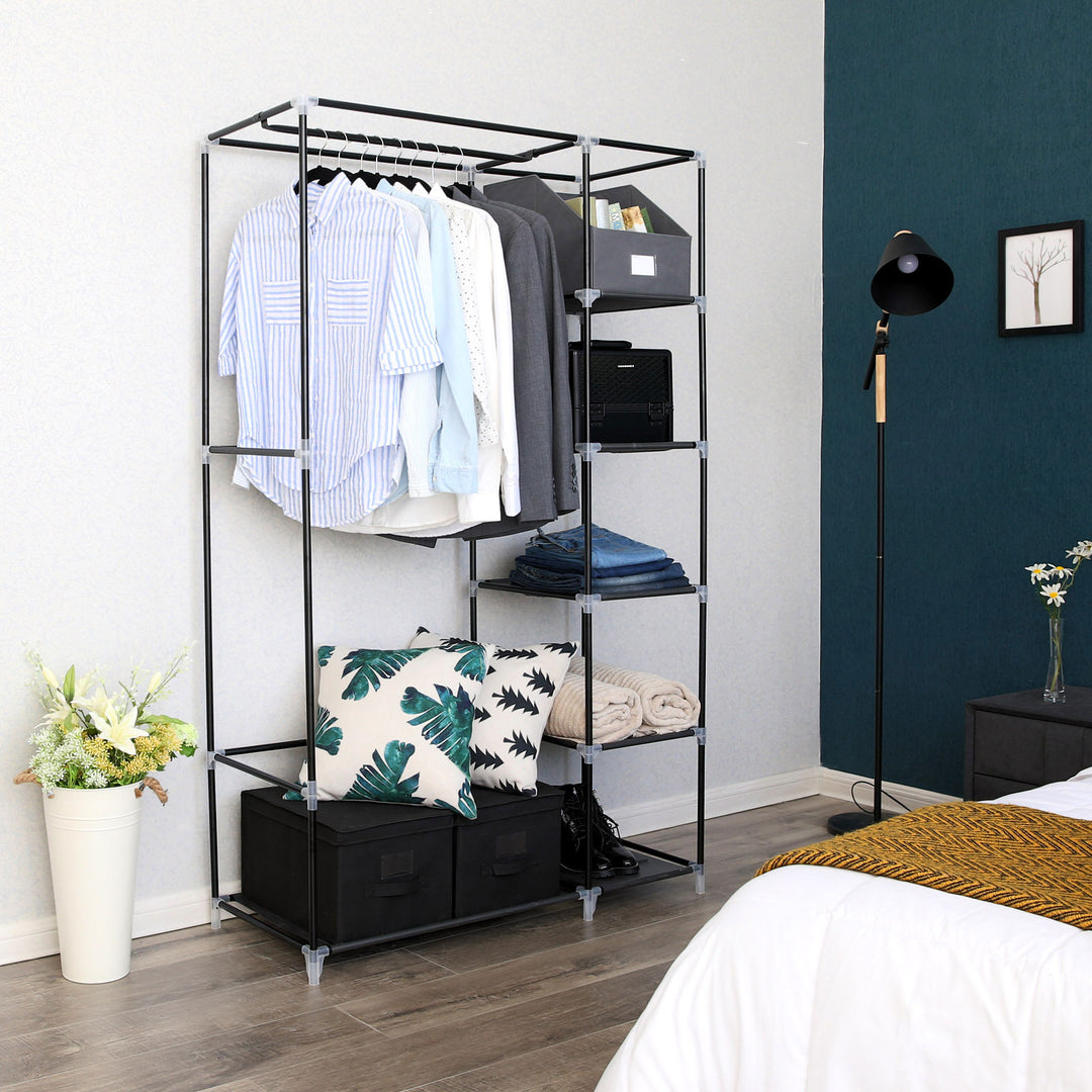 Black Folding Fabric Wardrobe