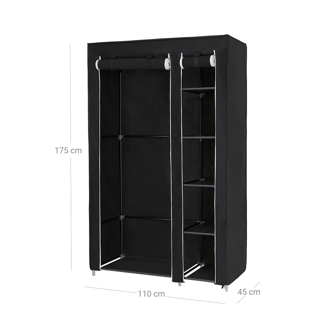 Black Folding Fabric Wardrobe