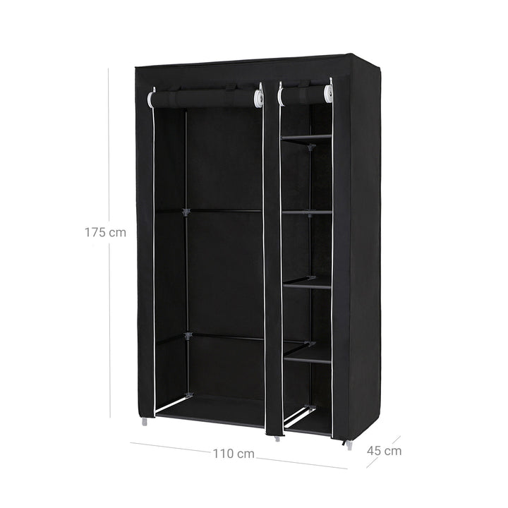 Black Folding Fabric Wardrobe