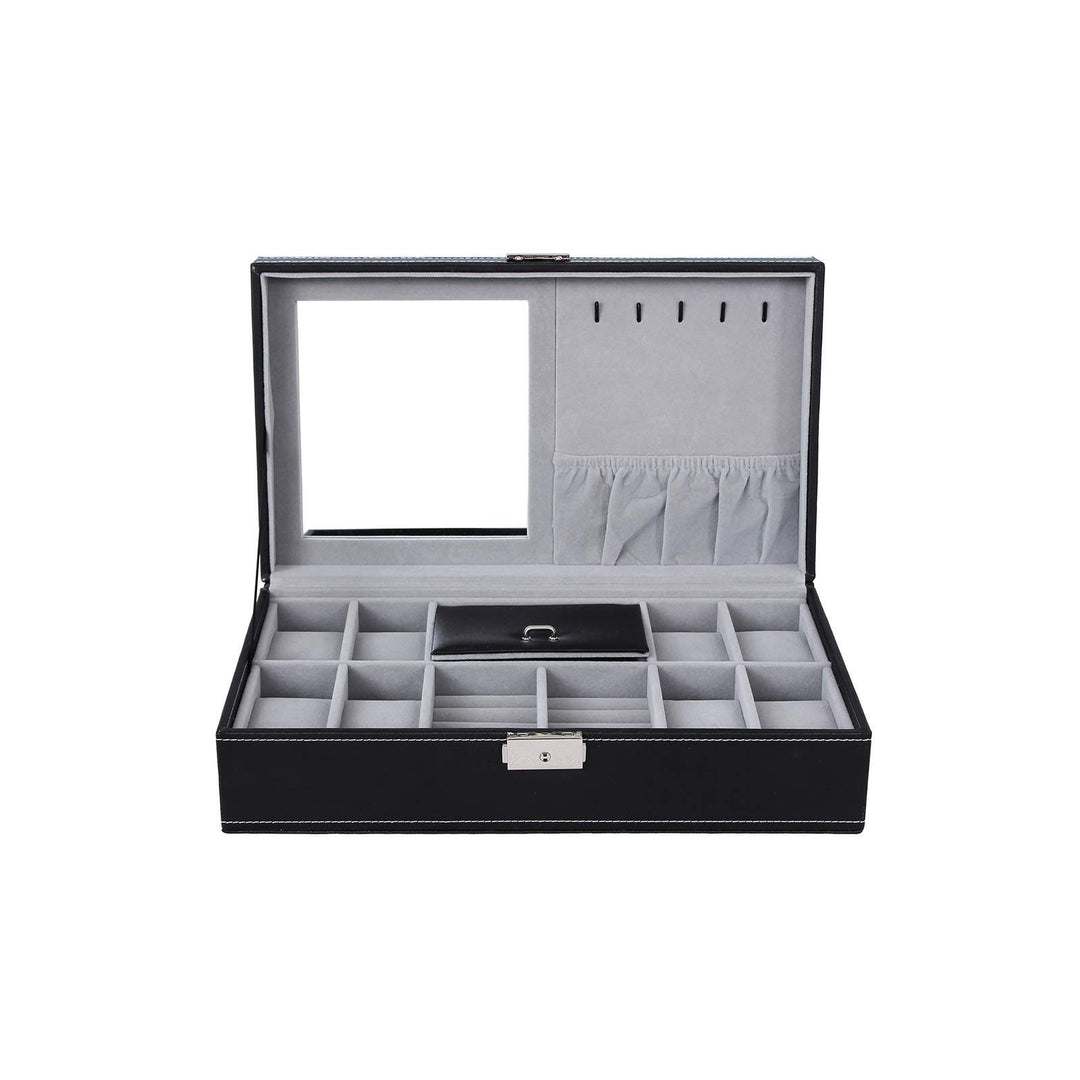 Black Lockable Watch Box