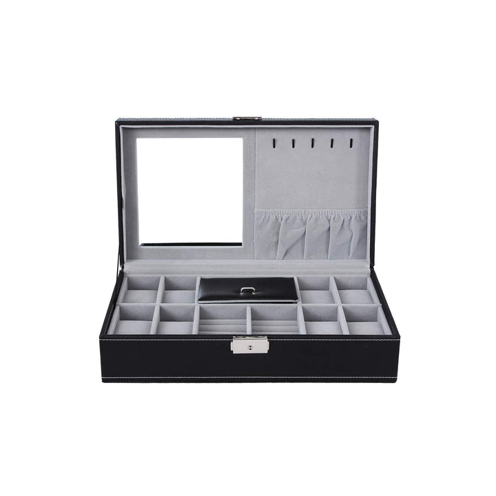 Black Lockable Watch Box