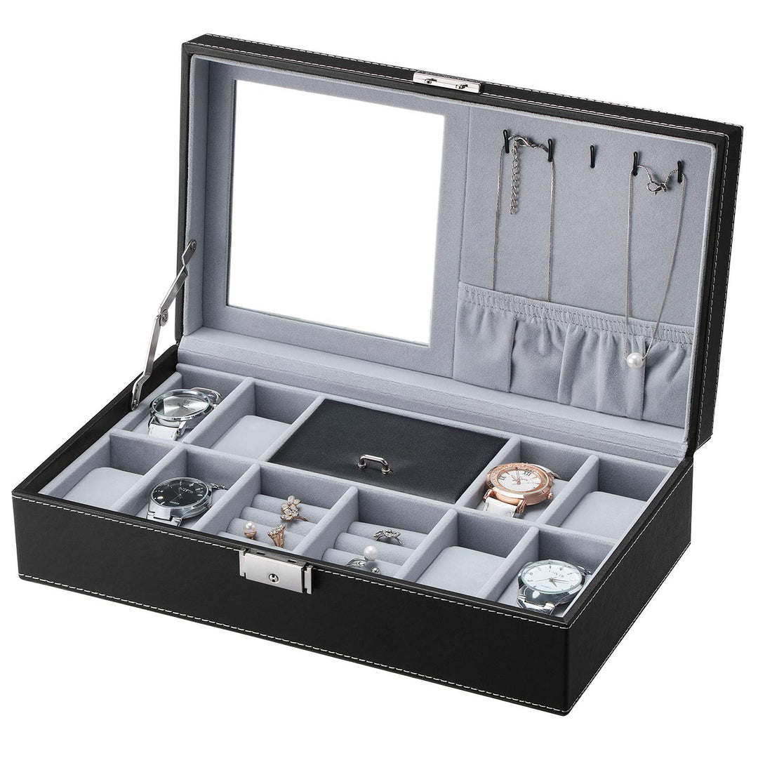 Black Lockable Watch Box