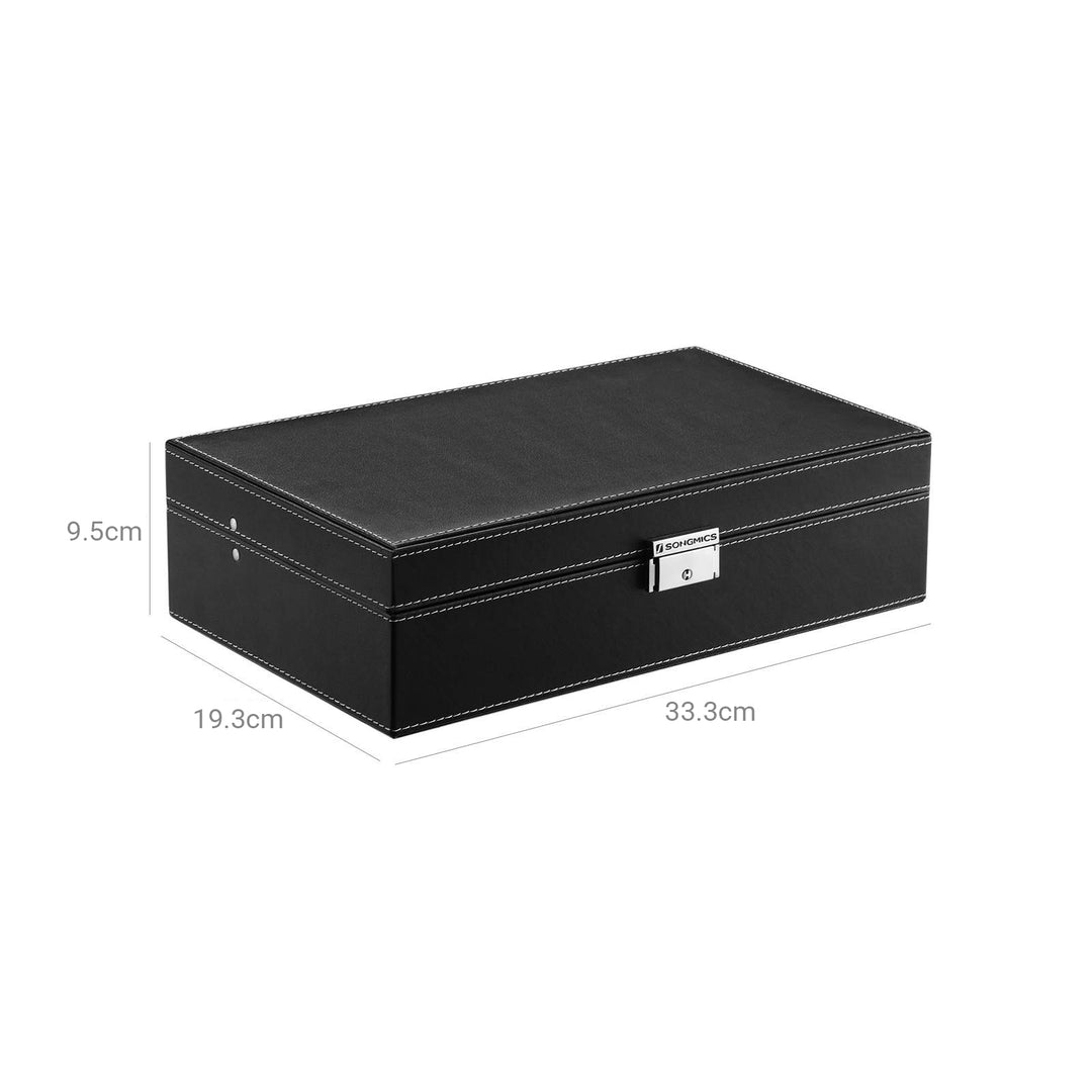 Black Lockable Watch Box
