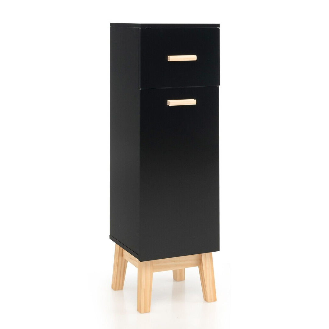 Freestanding Bathroom Cabinet with Drawer-Black