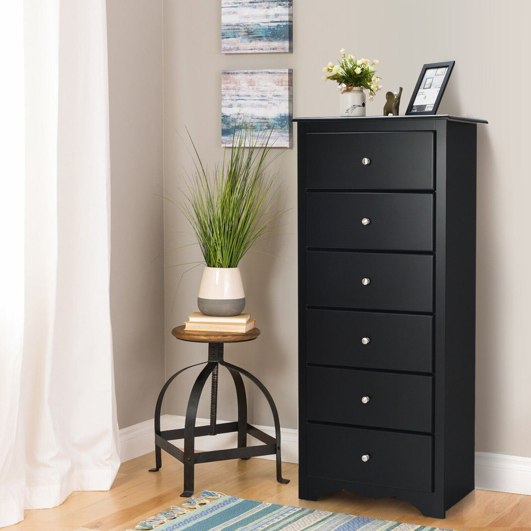 6-Drawer Freestanding Dresser Cabinet-Black