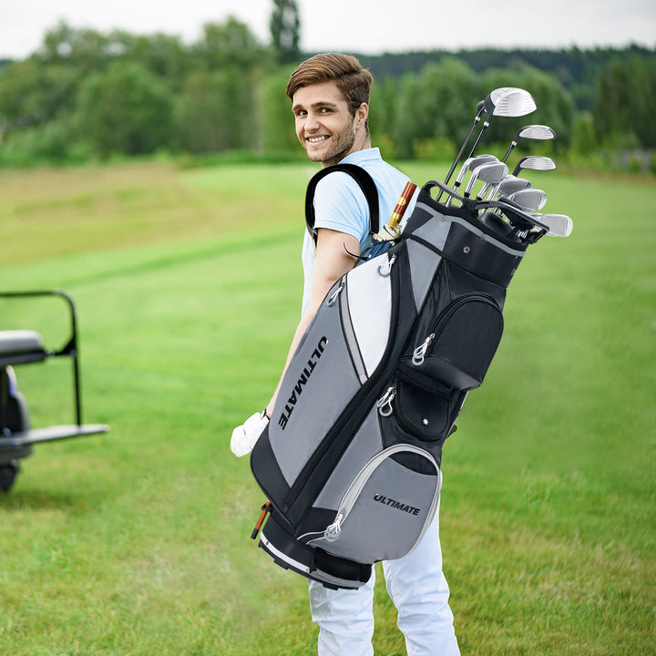 Lightweight Portable Golf Cart Bag with Cooler Bag