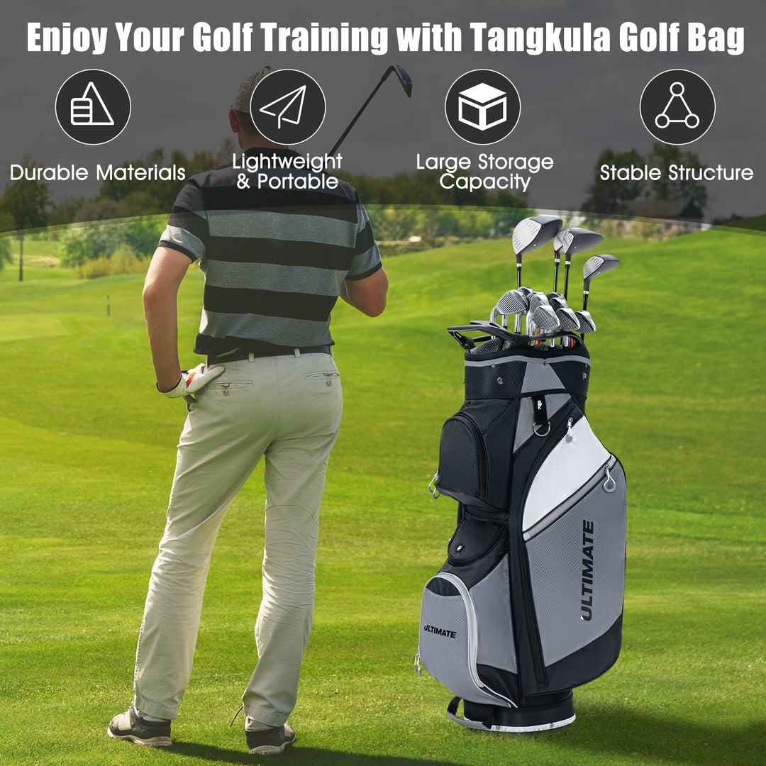 Lightweight Portable Golf Cart Bag with Cooler Bag