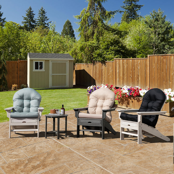 Thick Tufted Patio Adirondack Chair Cushion
