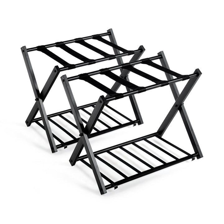 2 Piceces 2-Tiers Folding Luggage Rack Set