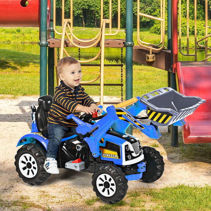 Kids Ride on Excavator with Horn and Safety Belt-Blue