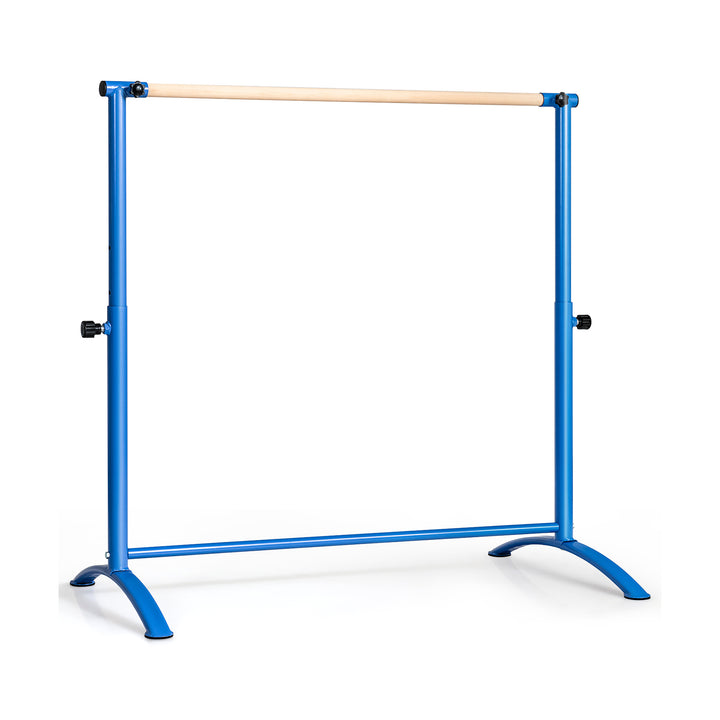 Freestanding Ballet Barre Bar with 4-Position Adjustable Height-Blue