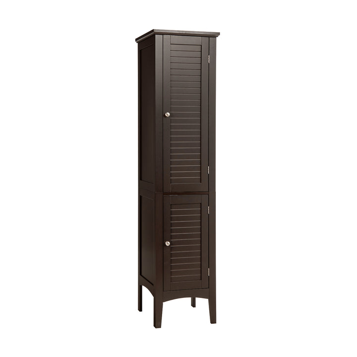 Freestanding Bathroom Cabinet with 5-Tier Shelves-Brown
