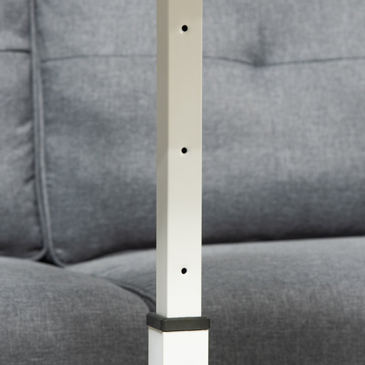 Mobile Overbed Table, Rolling Laptop Stand with Wheels, Height Adjustable Sofa Side Table for Home Office, White