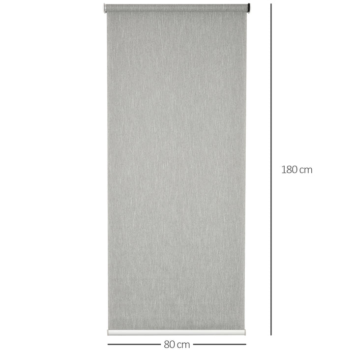 WiFi Smart Roller Blinds Window UV Privacy Protection with Rechargeable Battery, Electric Shades Blind Easy Fit Home Office, Grey, 80 x 180cm