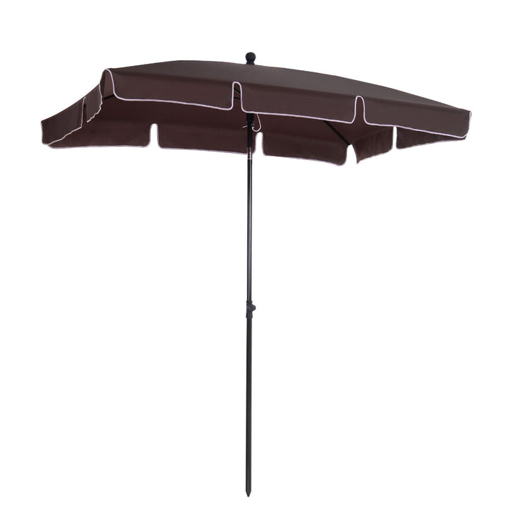 Aluminum Umbrella Parasol-Brown