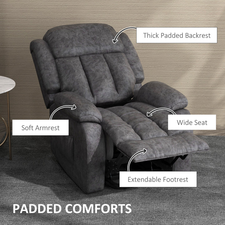 Riser and Recliner Chair, Microfibre Upholstered Recliner Chair for Elderly with Remote Control, Footrest, Padded Seat and Backrest