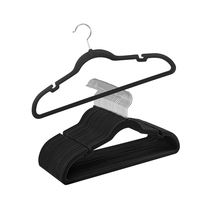 30-Pack Velvet Hangers Black