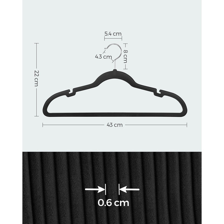 30-Pack Velvet Hangers Black