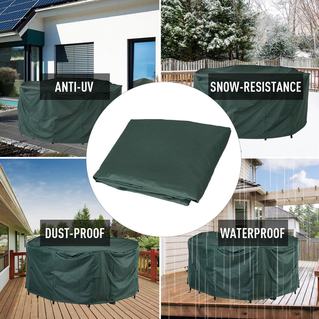 Garden  Patio Large Furniture Set Round Cover 600D Oxford Waterproof _193 x 80H cm
