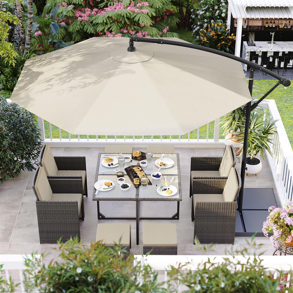 Cantilever Garden Parasol with Base