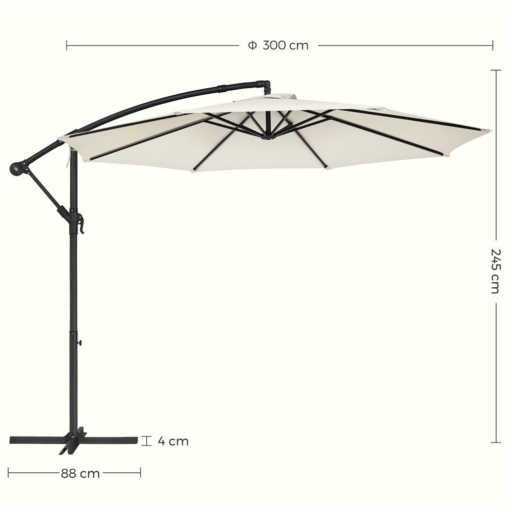 Cantilever Garden Parasol with Base