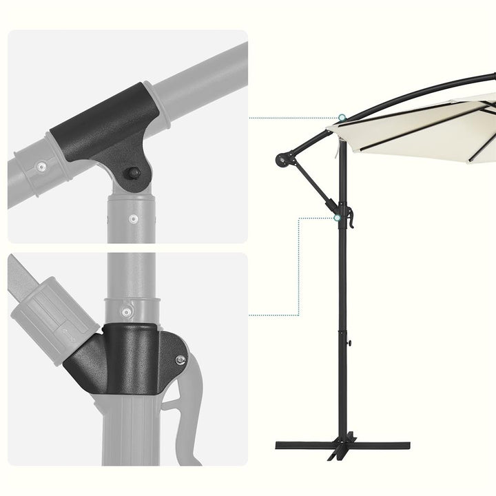 Cantilever Garden Parasol with Base