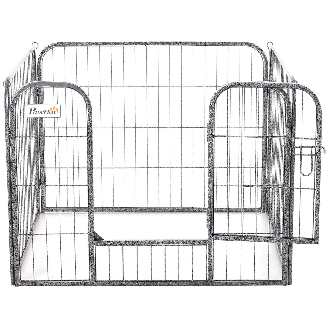 Heavy Duty Dog Kennel Large Dog Kennel Square Metal Foldable Kennel Dog Pen Grey