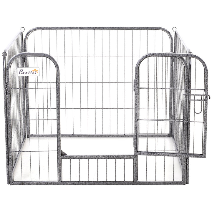Heavy Duty Dog Kennel Large Dog Kennel Square Metal Foldable Kennel Dog Pen Grey