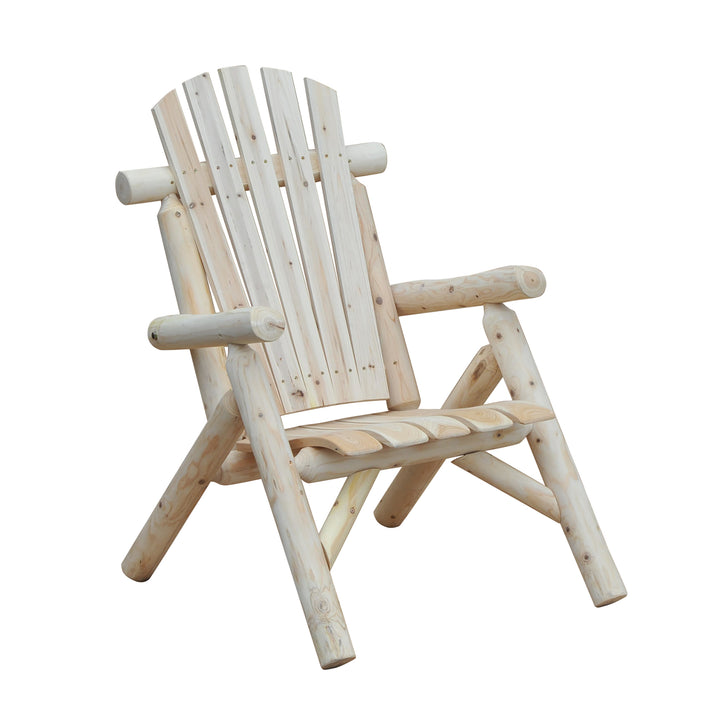 Outdoor Lounge Chairs, Fir Wood Adirondack Outdoor Patio Lawn Deck Furniture Lounge Chair, Natural Wood