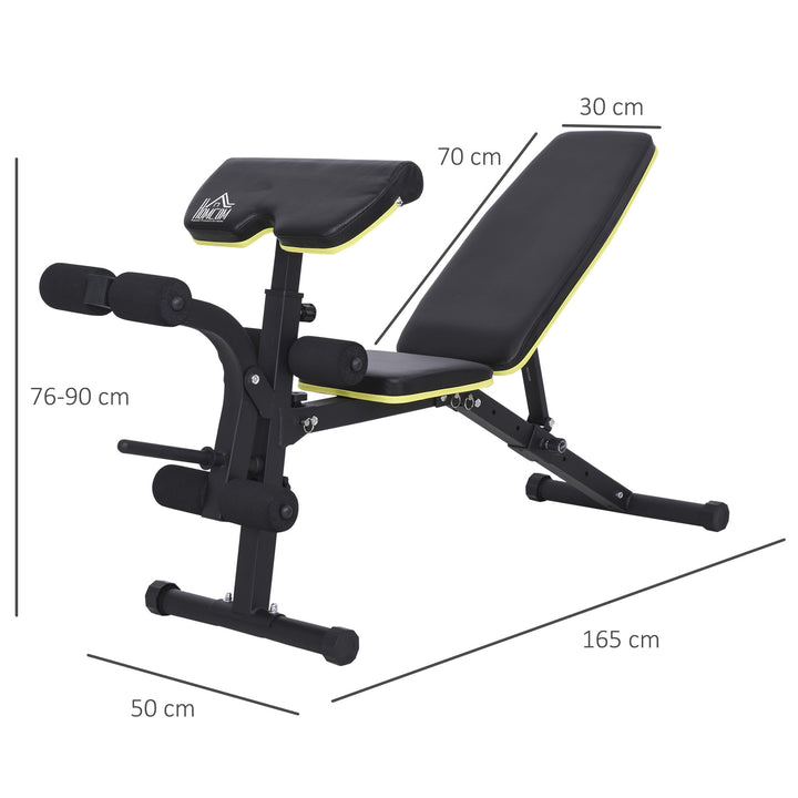 HOMCOM Multi-Functional Dumbbell Weight Bench Adjustable Sit-Up Stand For Home Gym With Adjustable Seat and Back Angle