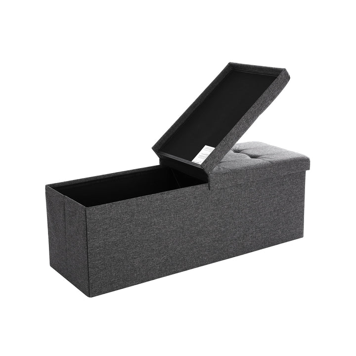 Dark Grey Folding Ottoman