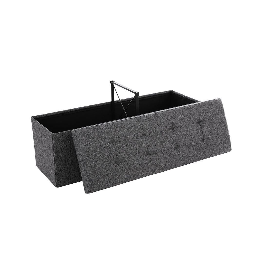 Dark Grey Folding Ottoman