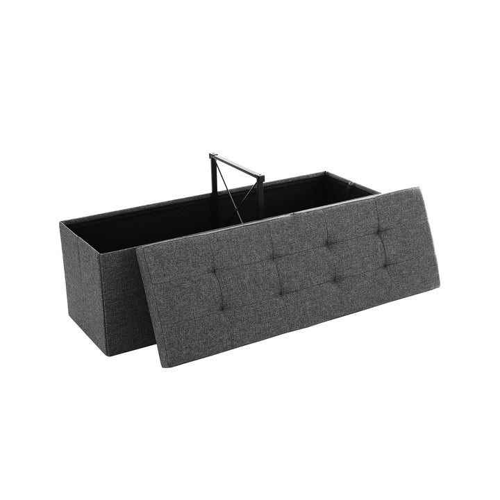 Dark Grey Folding Ottoman