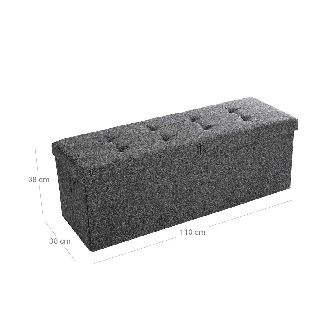 Dark Grey Folding Ottoman