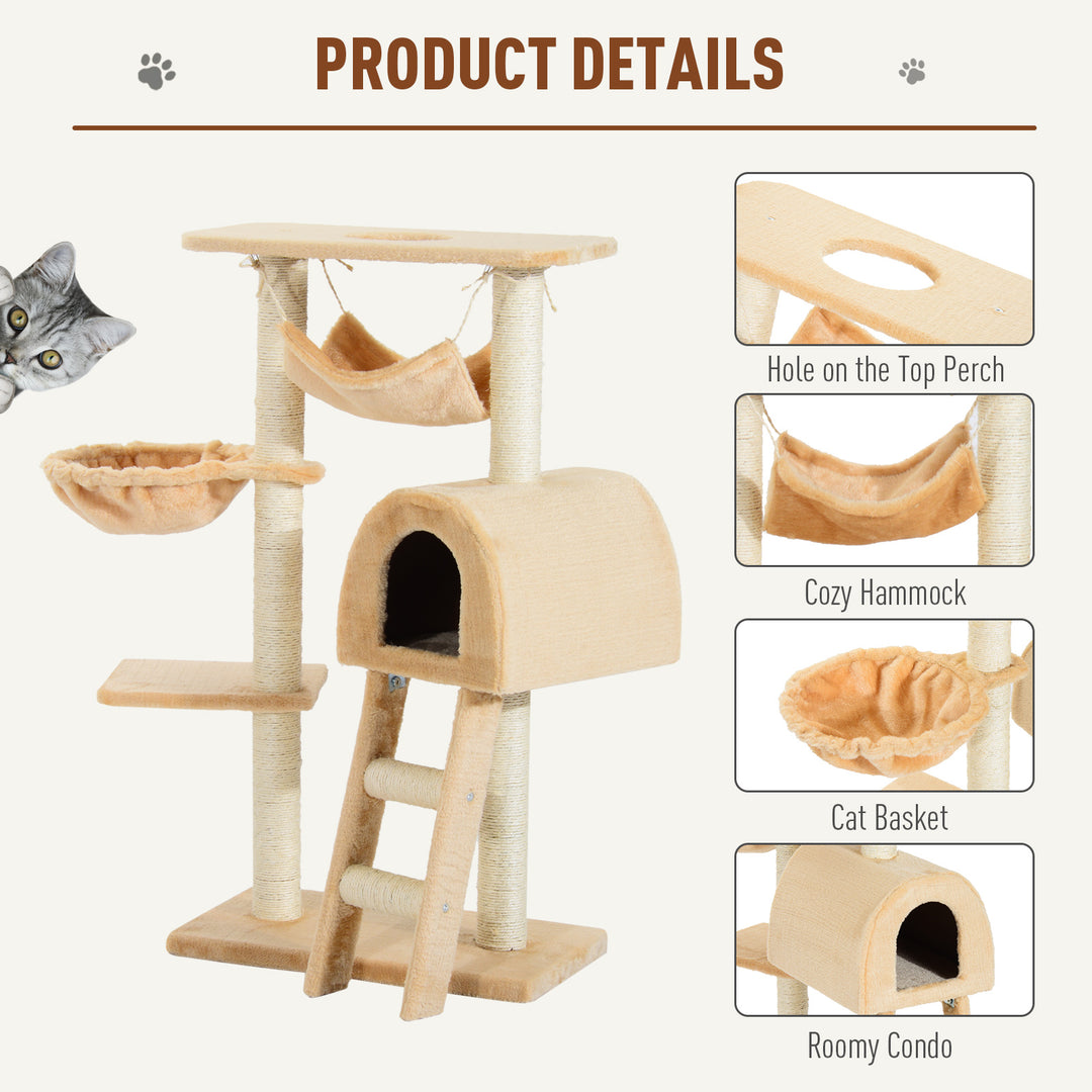 Cat Tree Kitten Activity Centre Scratch Scratching Scratcher Climber Post Rest Bed Toy 100cm