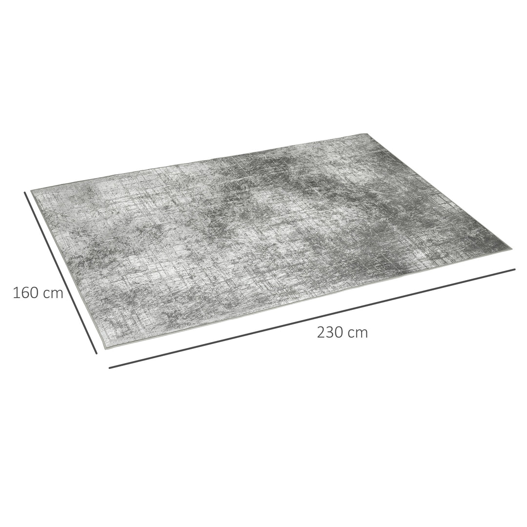 Grey Rug, Modern Abstract Area Rugs, Decorative Carpet for Living Room, Bedroom, Dining Room, 230 x 160cm