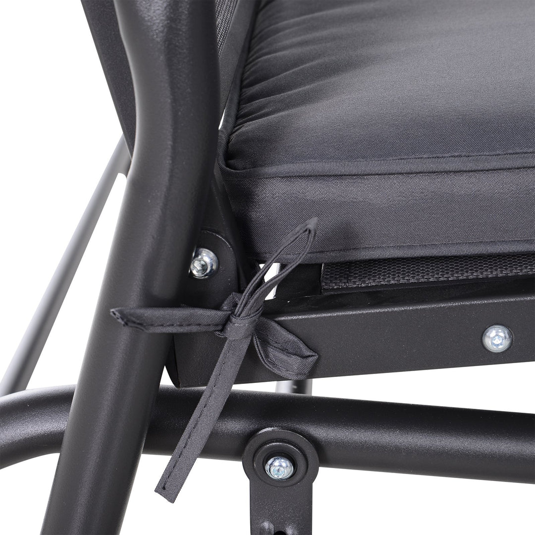 Polyester 2-Seater Swing Chair Replacement Cushion Grey