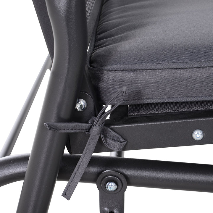 Polyester 2-Seater Swing Chair Replacement Cushion Grey