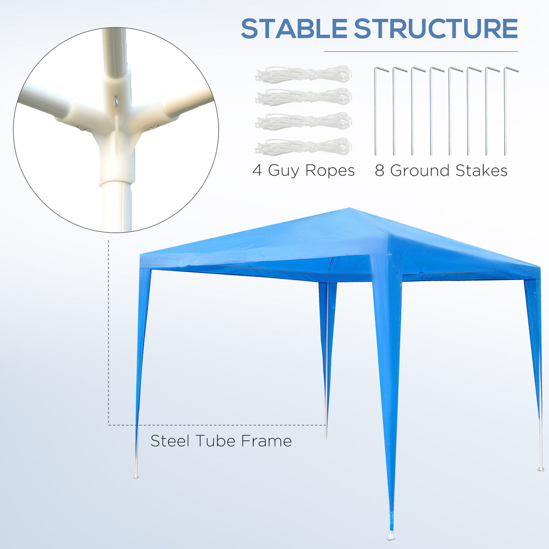 2.7m x 2.7m Garden Gazebo Marquee Party Tent Wedding Canopy Outdoor(Blue)