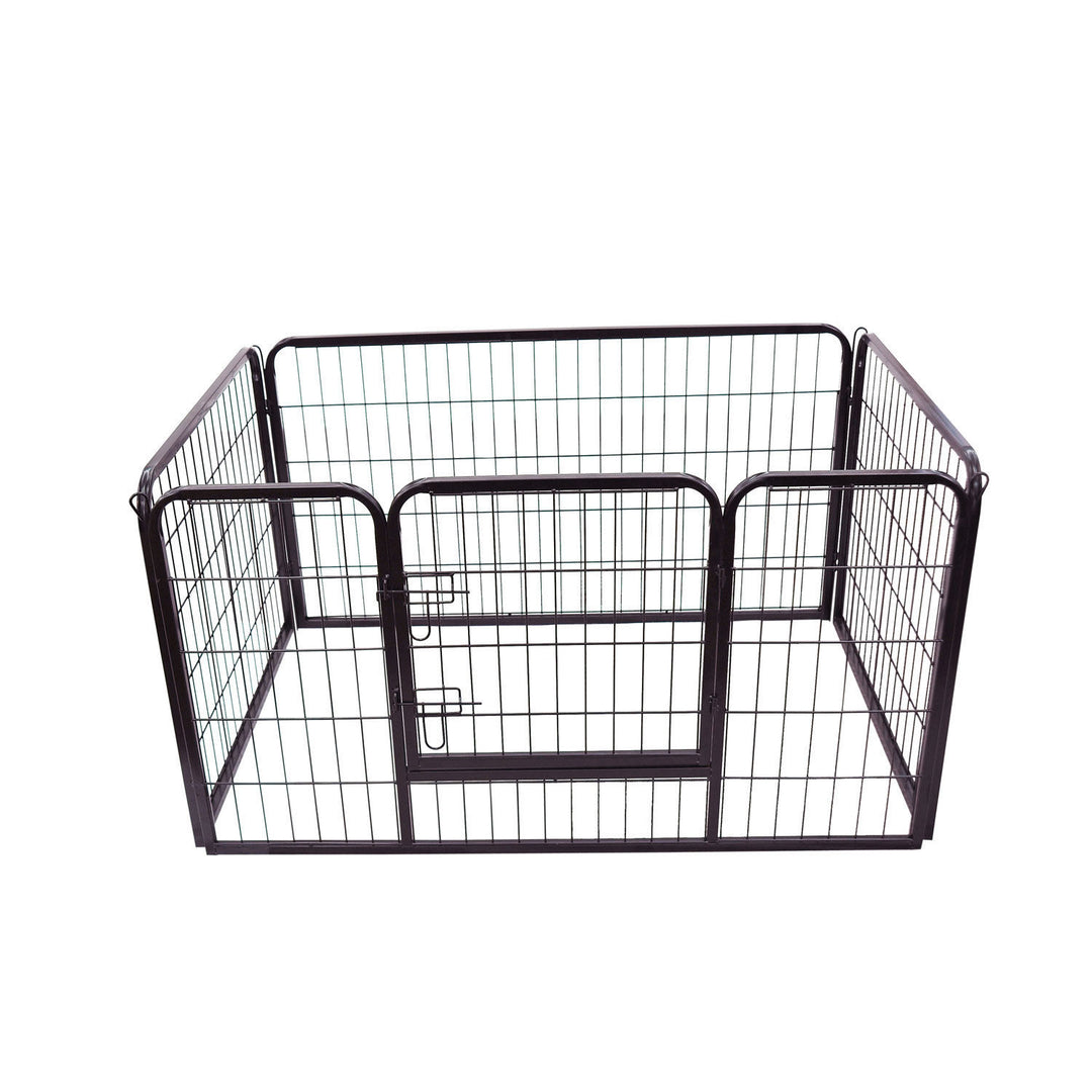 Heavy Duty Pet Play Pen 125x80x70 cm-Black