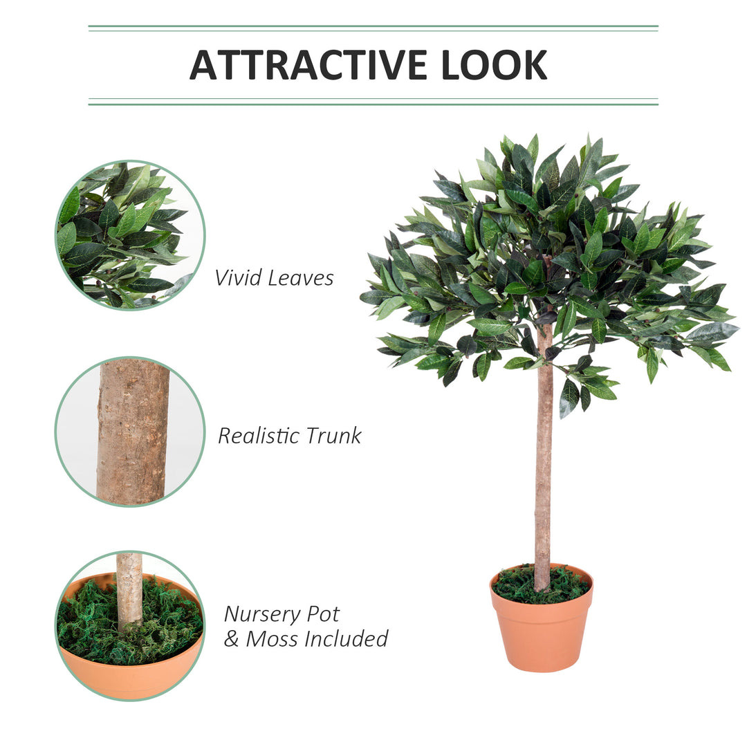 3ft Artificial Olive Tree Indoor Plant Greenary for Home Office Potted in An Orange Pot