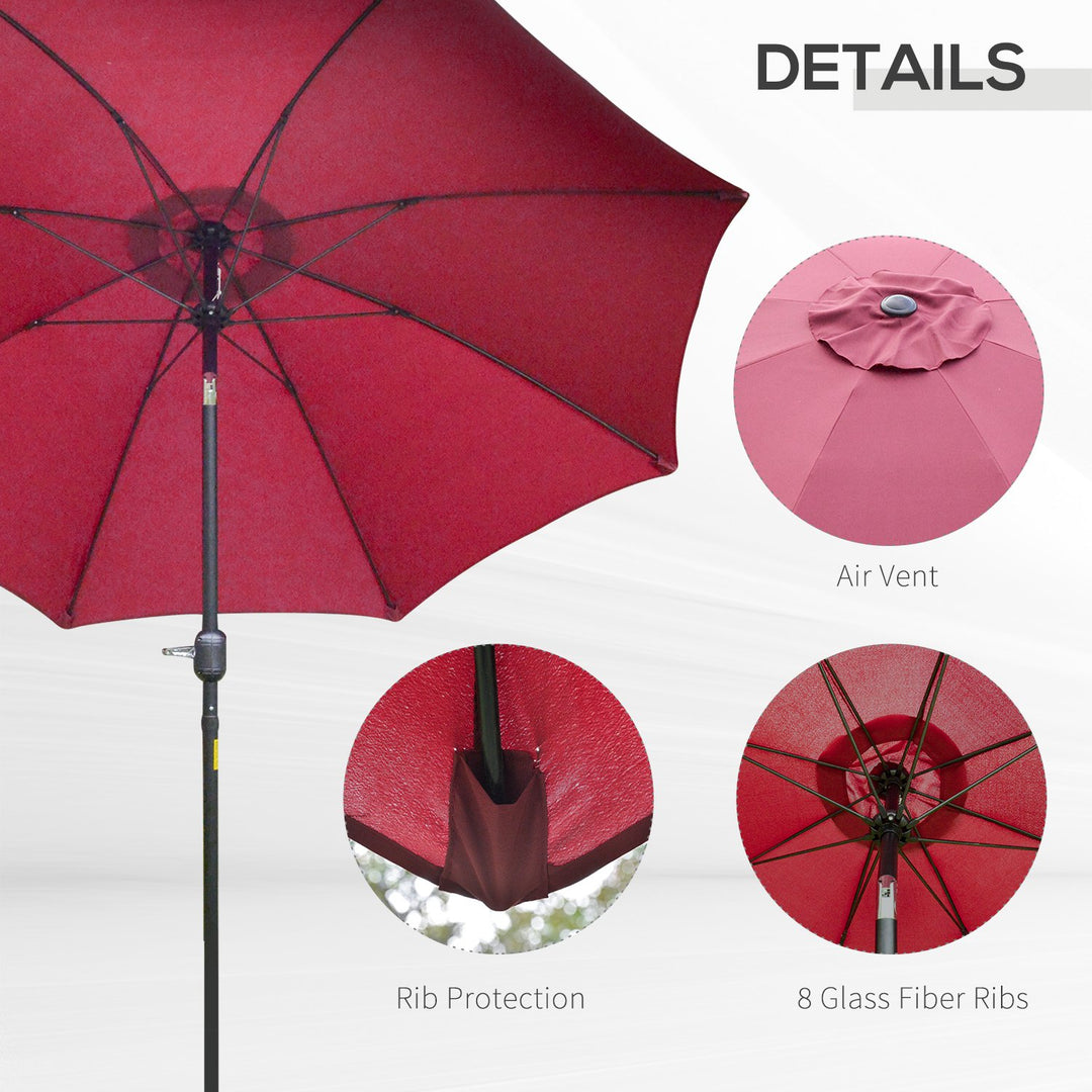 Umbrella Parasol 2.6m -Red